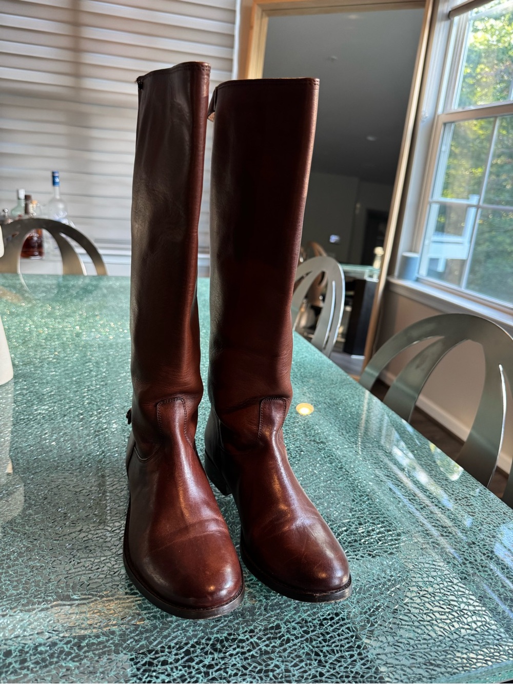 Frye Classic Women's Tall Leather Riding Boots - Brown 7